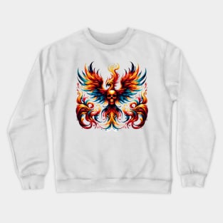 Phoenix Rebirth Skull Artwork Crewneck Sweatshirt